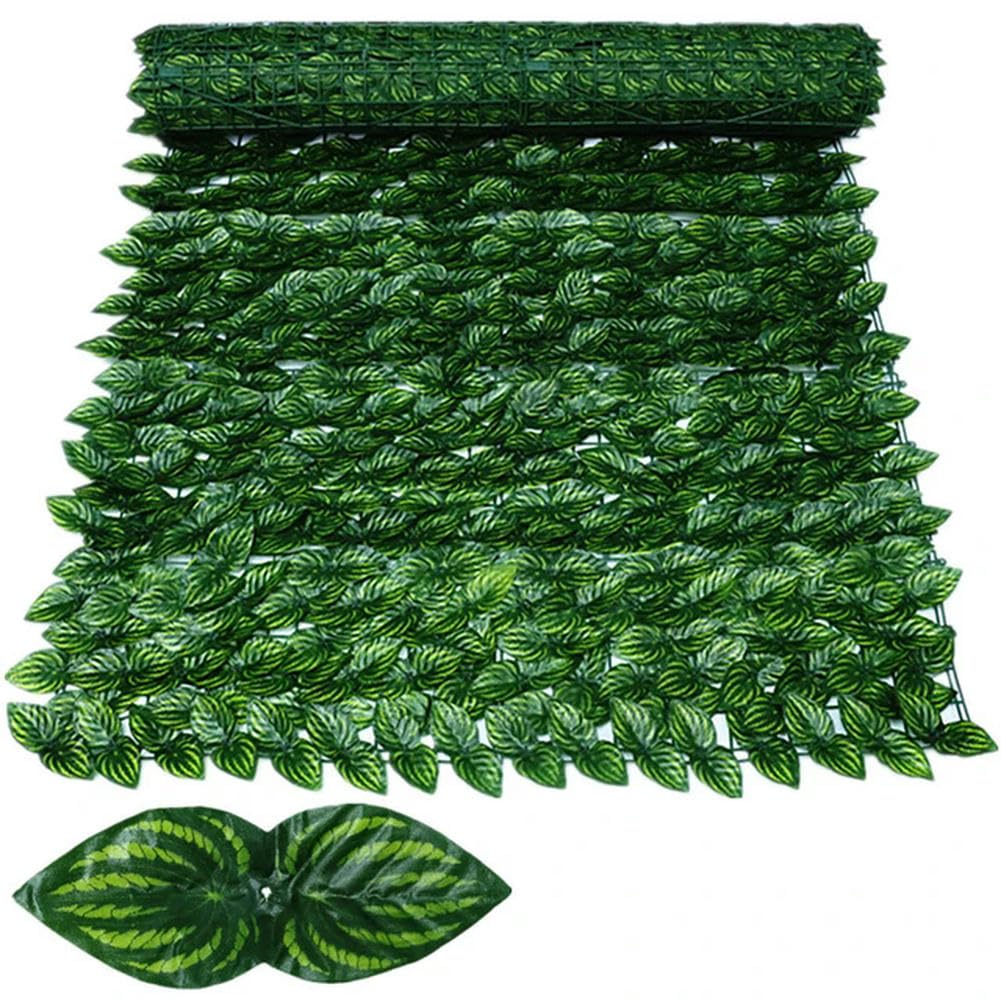 50×500cm Leaf Fence Ivy Privacy Screen Balcony Privacy Garden Leaves Fence Artificial Hedge Leaf Outdoor Fence Decoration-Colorful Watermelon-50x400cm