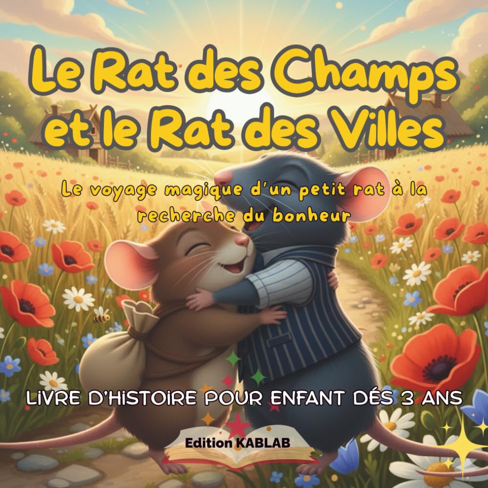 Le Rat des Champs et le Rat des Villes: Le voyage magique d’un petit rat à la recherche du bonheur