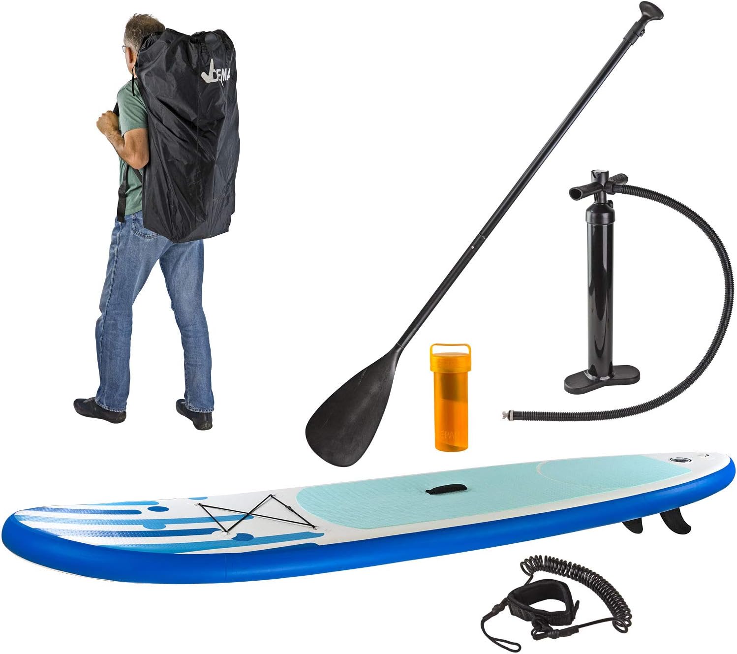 DEMA SUP Stand Up Paddle Board Surfboard 305x81 cm max. 110 kg blau
