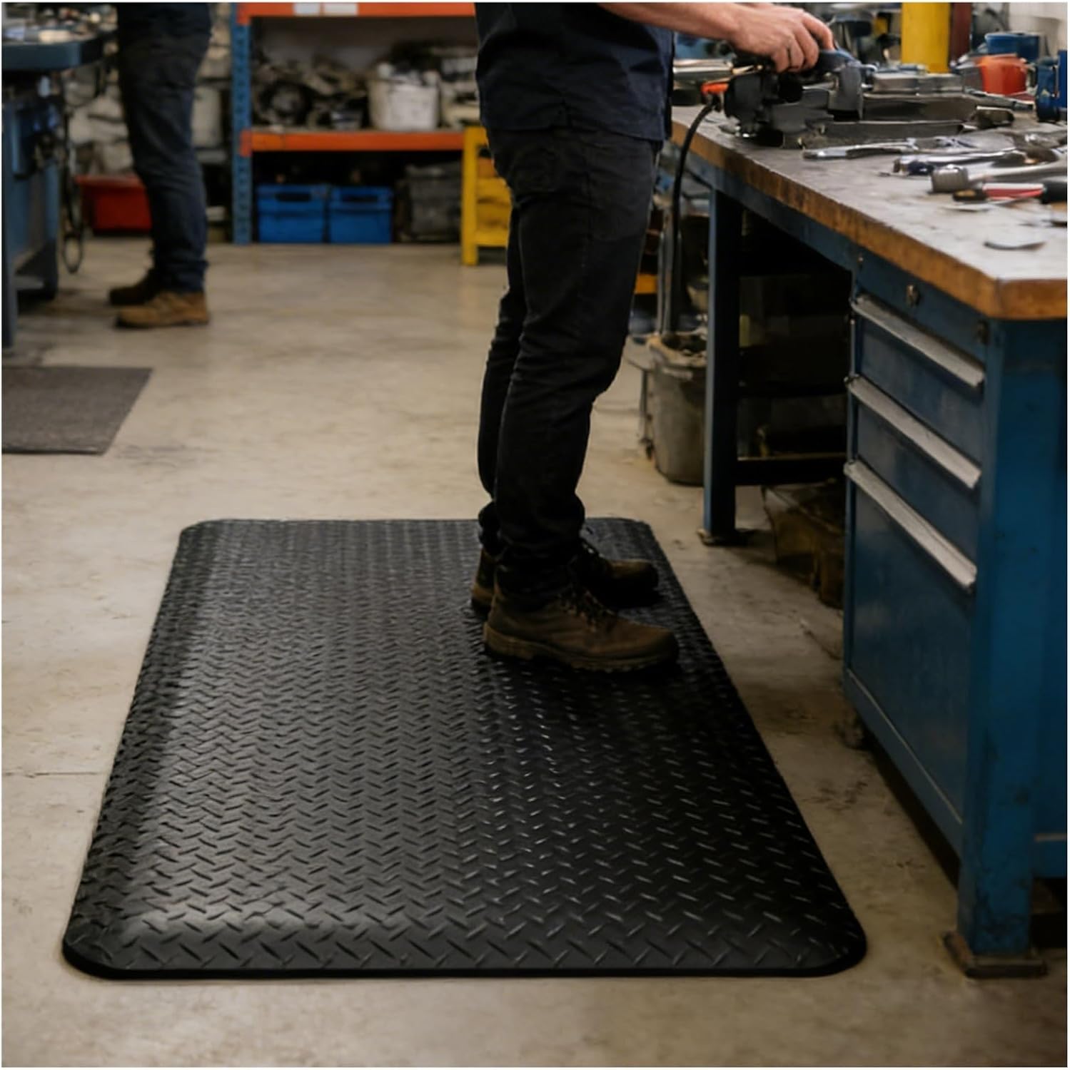 Ergonomic Anti-Fatigue Mat for Home Office & Auto Shop, Antistatic Conductive Floor Cushion, Available in 24-52 Inch Sizes, Perfect for Comfort & Support Wxlxt 60x140x2.5cm/24x56x1
