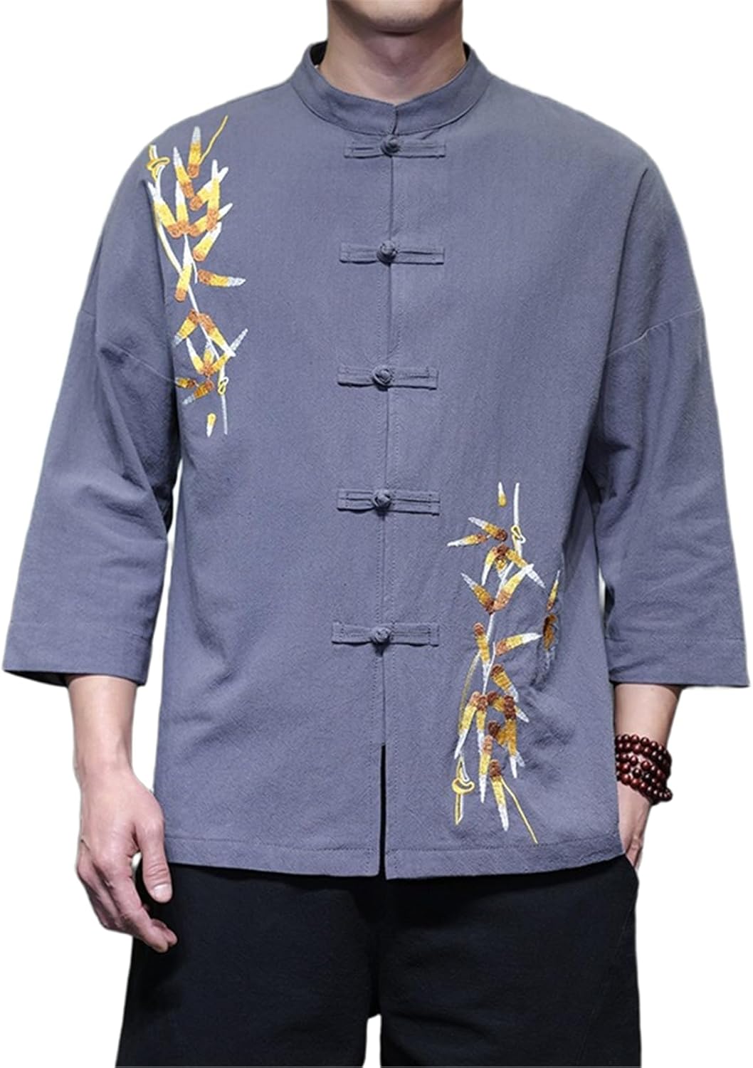 Linen Shirt Short Sleeve Men, Chinese Style Summer Tang Suit Casual Top
