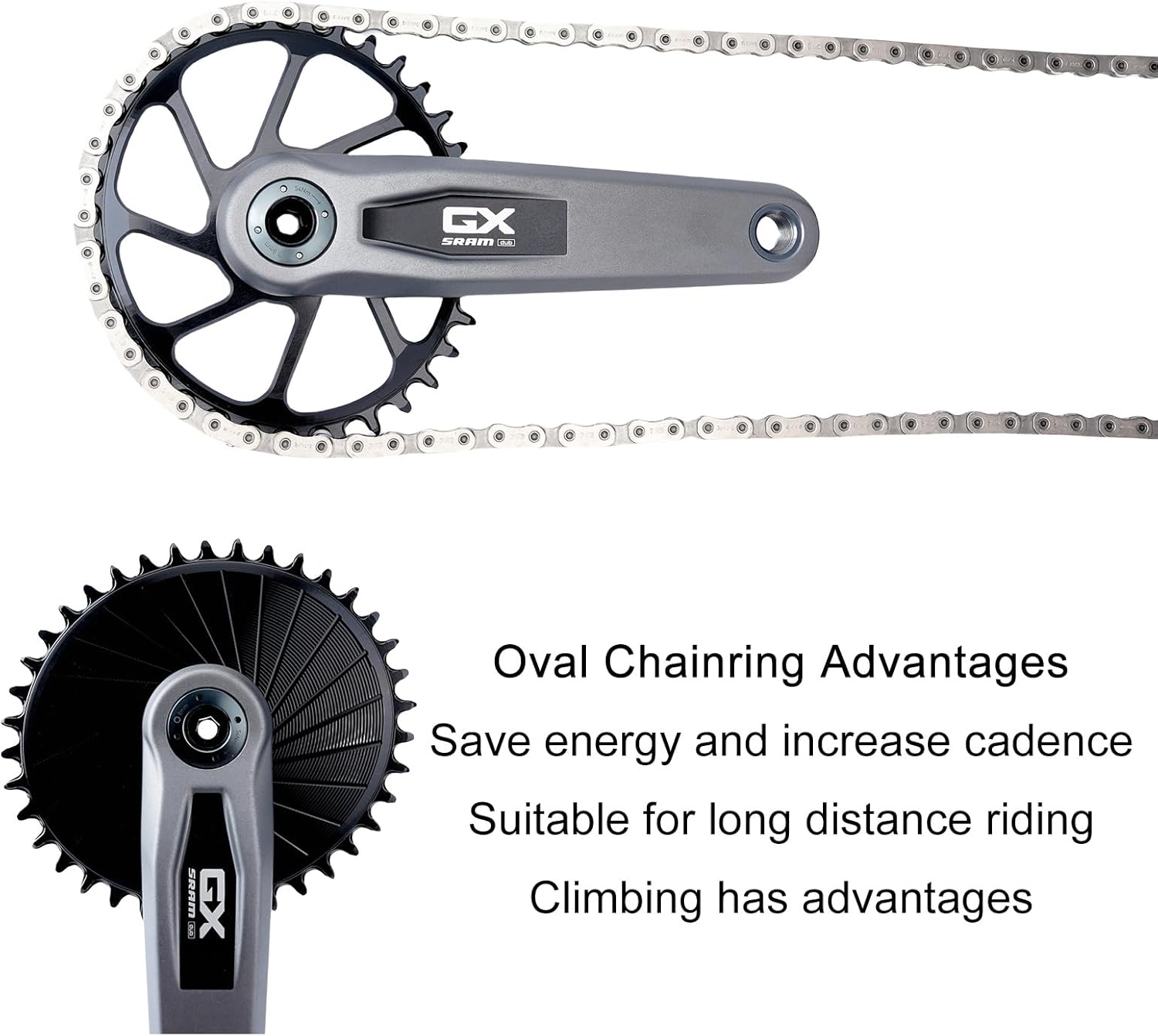 DJC Stone Bike Chainring Oval for T-Type 12s AXS Flattop | 3mm Offset | Direct Mount | Compatible with Sram Eagle X0, XX, SL | Sizes 26T 28T 30T 32T 34T 36T | MTB