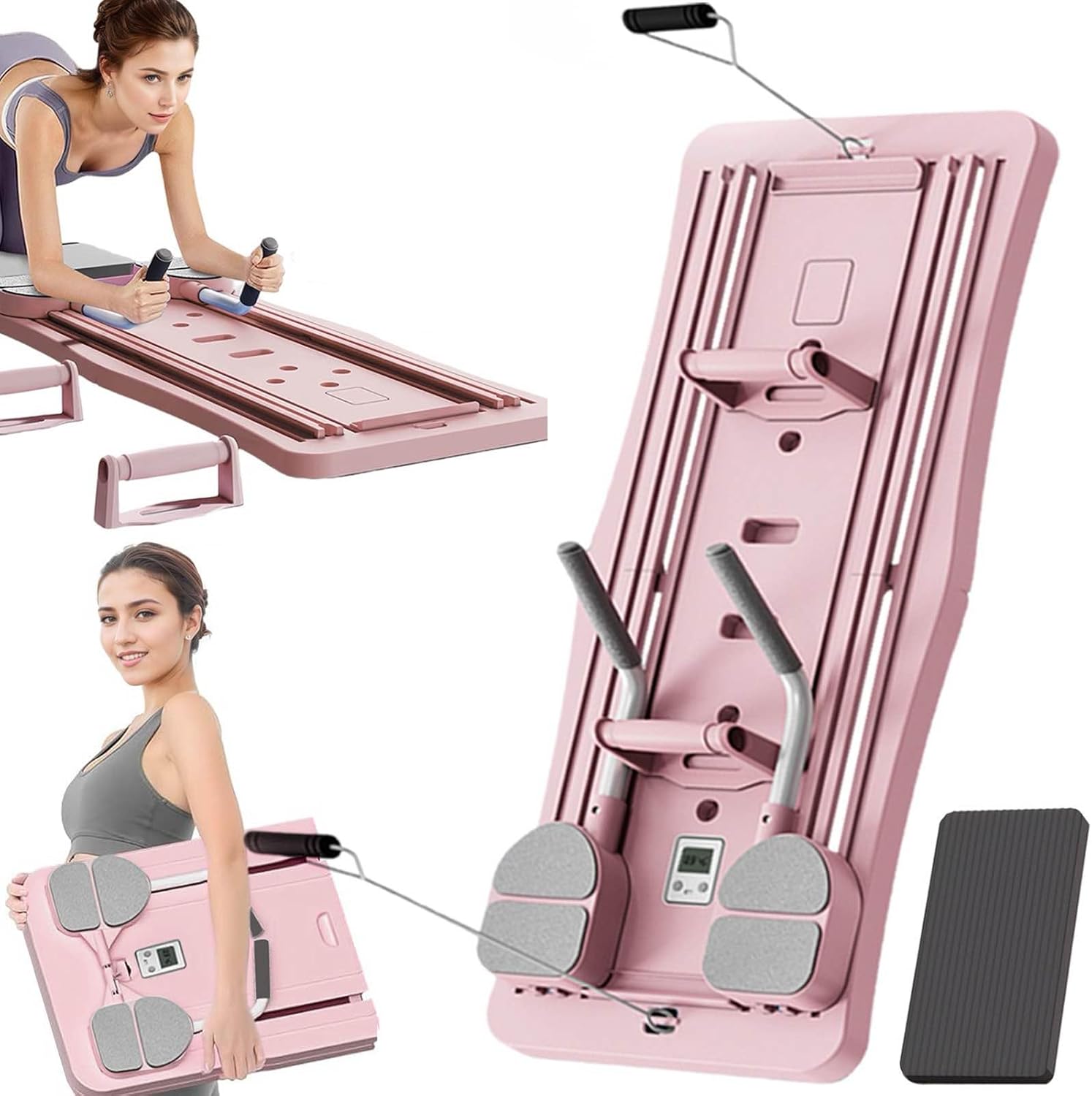 BananaHome Pilates Board,Abdominal Board,Multi-Purpose Foldable Pilates Reformer Sets for Home Office Workout,High Strength Pilates Equipment Portable Fitness Board For Women Men