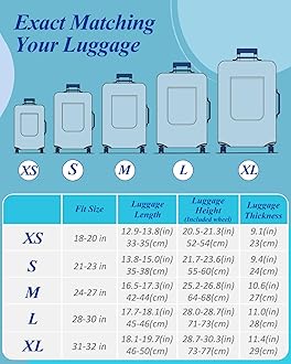 Slohif Luggage Cover for Suitcase Tsa Approved Protector - Luggage Sleeve Large Suit Case Cover Travel Stretch Baggage Case Protective Washable Fit 21-23 Inch Blue Butterfly S