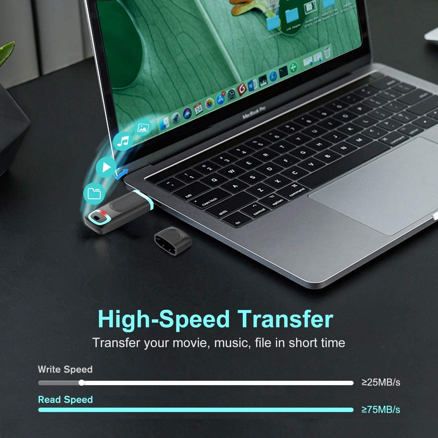 Vansuny Chiavetta USB 3.0 128 GB, 2 Pezzi USB Pendrive 128GB USB 3.0, 2 Pezzi Veloce Memoria USB 128 GB per Laptop PC