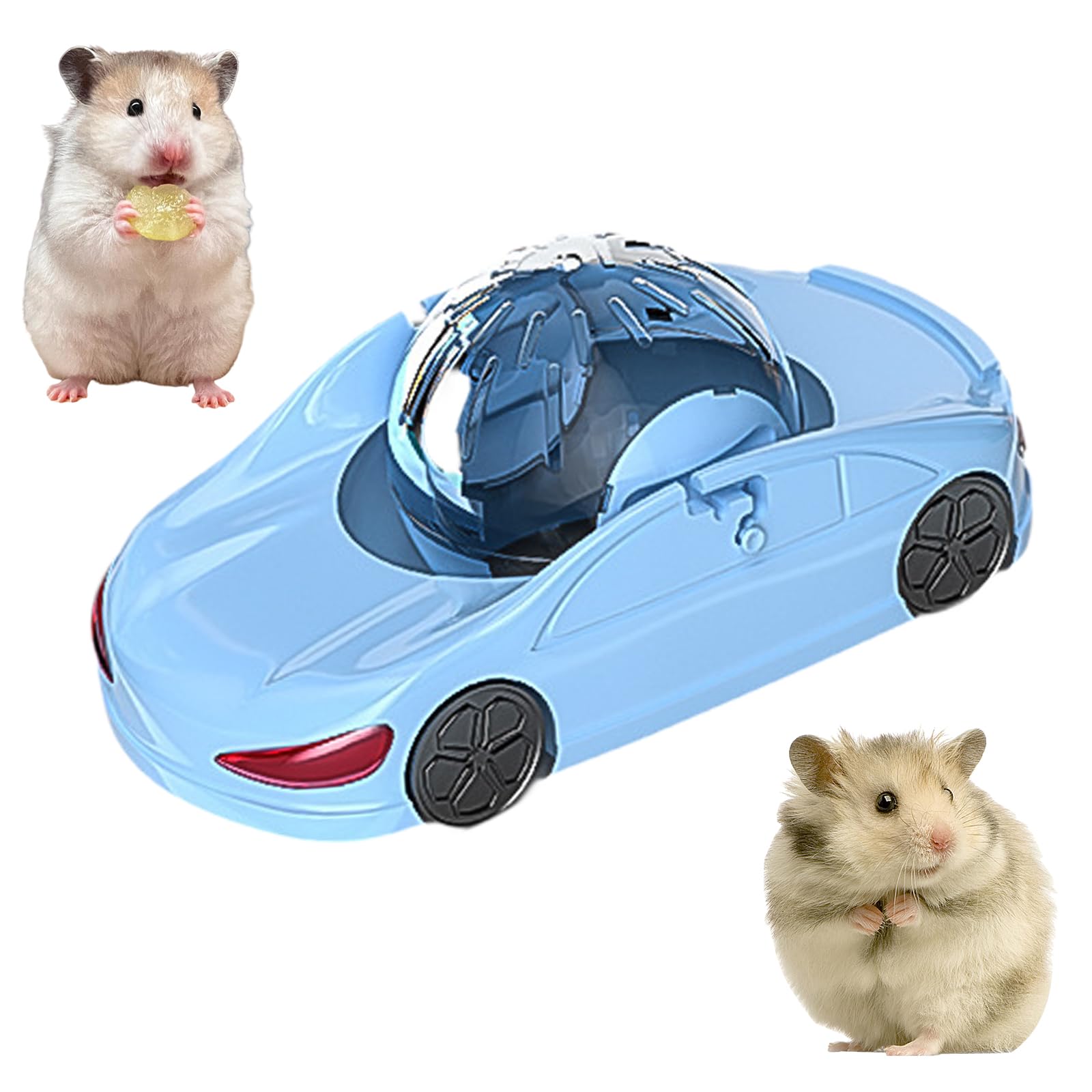 Hamster Ball Sports Car, Funny Exercise Wheels with Detachable Transparent Breathable Ball, 3 Play Modes