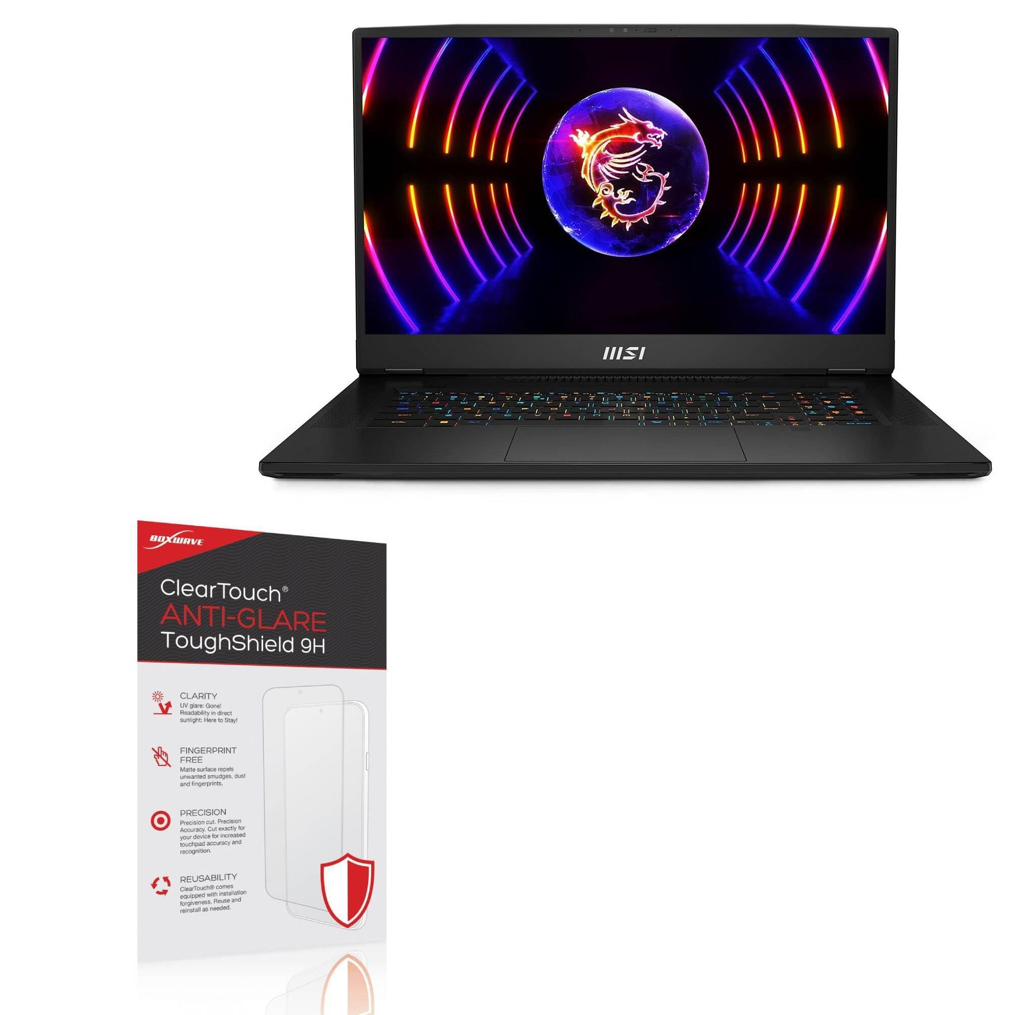 BoxWave Screen Protector Compatible With MSI Titan GT77 HX - ClearTouch Anti-Glare ToughShield 9H (2-Pack), Anti-Glare 9H Tough Flexible Film Screen Protector