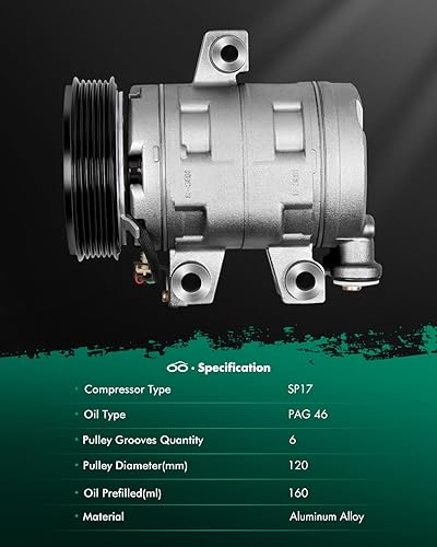 Miniatura 8 de SCITOO Compresor de CA Enfriamiento rápido para Chevrolet Equinox 3.4L para Pontiac Torrent 3.4L 2006-2009 1521516 1521533 10347051 1021516 1121516