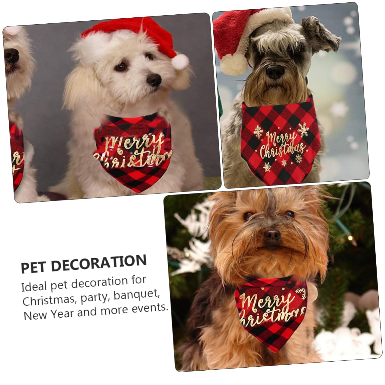 ABOOFAN 6pièces Bandanas De pour Chiens Écharpes Triangle Serviettes Saliva pour Animaux De Compagnie