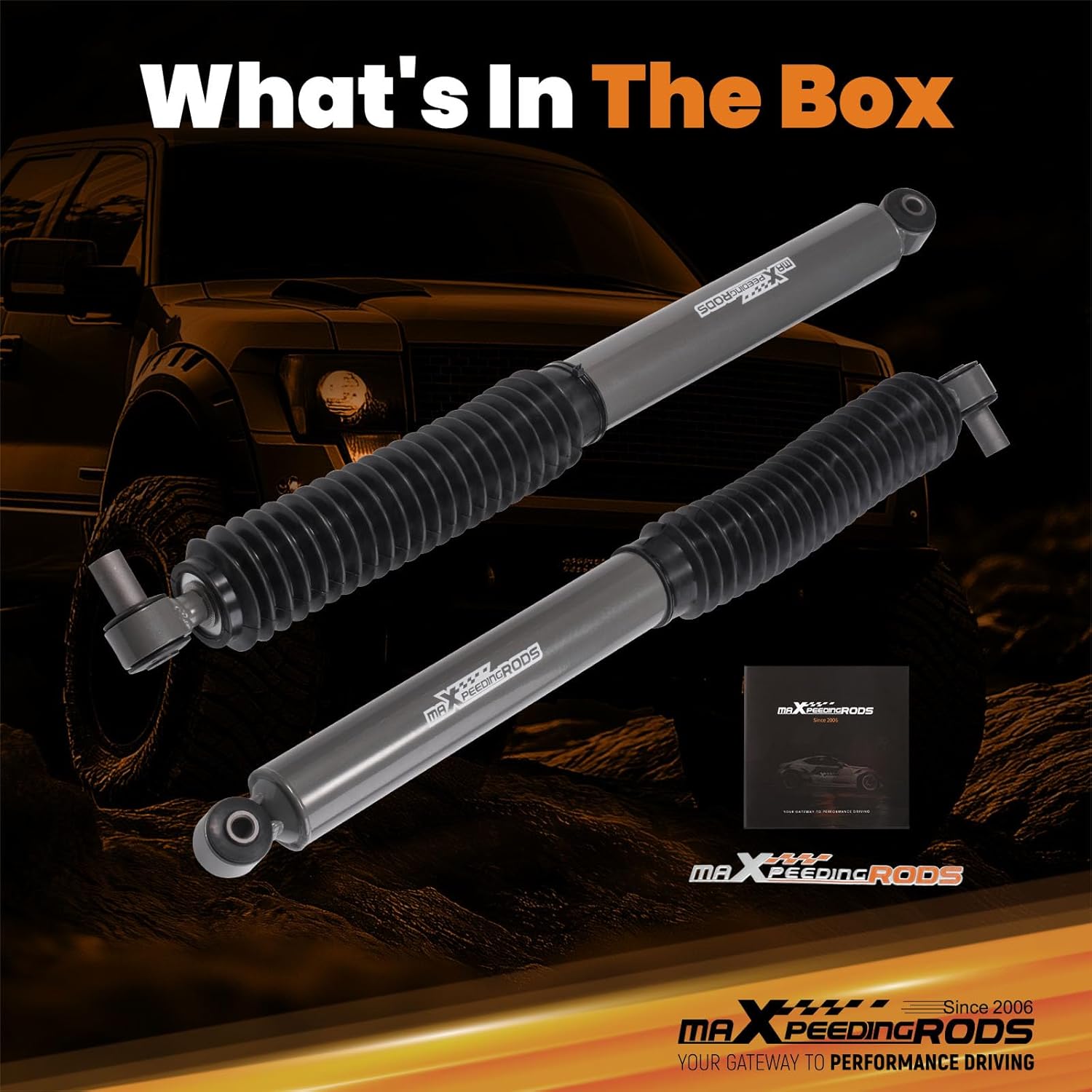 maXpeedingrods 0-1.5" Front Shock Absorbers for Jeep Wrangler JL 4WD 2018-2024, G1 Version