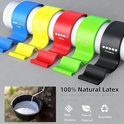 Miniatura 3 de Bandas de resistencia para entrenamiento, juego de bandas de resistencia, bandas de entrenamiento multicolor para interiores y exteriores,