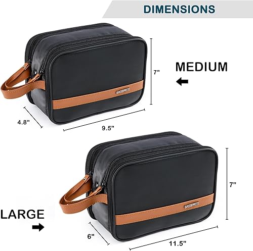 Miniatura 10 de BAGSPRITE Neceser para hombre bolsa de viaje para artículos de tocador bolsa de aseo para hombre organizador de kit de afeitado bolsa de baño grande