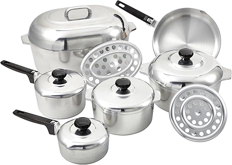 IMUSA USA Heavy Duty 13-Piece Cast Aluminum Cajun Cookware Set