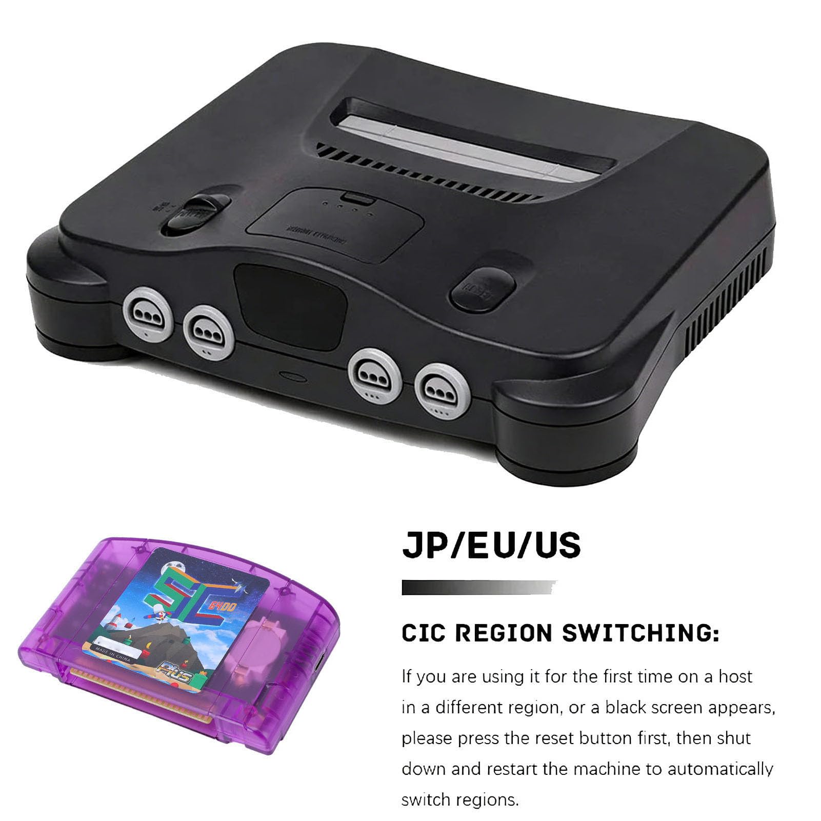 Generic Supporto per Cartucce di Gioco per Lettore di Giochi HD Open Source N64 con Elevata compatibilità per gli Appassionati di Giochi (#2)