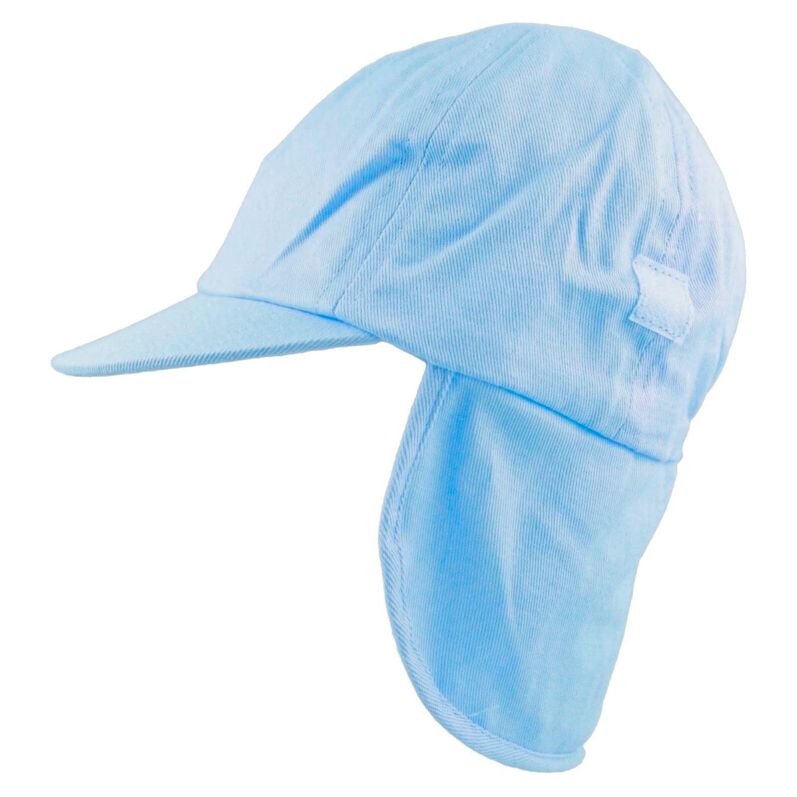 Baby Sun Hat, Kids Sun Cap with Neck Flap, Childrens Legionnaire Hat, Pale Blue, 6, 12 Months