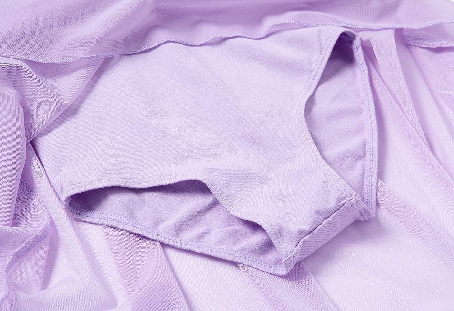 MdnMd Ballet Leotards with Skirt Toddler Girls Dance Ballerina Outfit Dresses Short Sleeve - Image 7