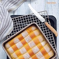 Vista 5 de CHEFMADE Molde cuadrado para tartas, plato de 8 pulgadas de profundidad con parte inferior suelta extraíble antiadherente cuadrado para hornear