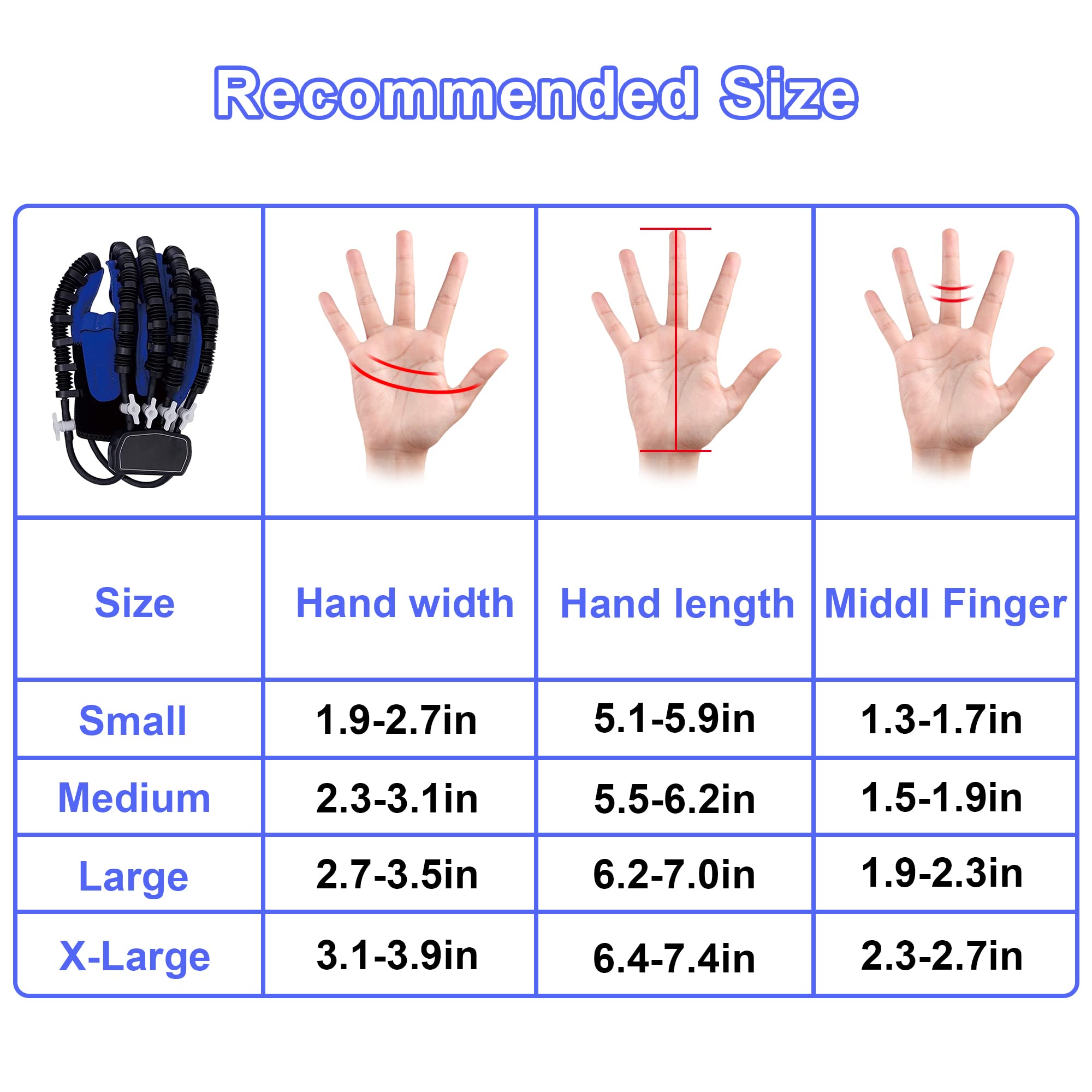 Guantes de robot de rehabilitación de manos,Dispositivo funcional de recuperación de golpe de mano,entrenador de hemiplejía de accidente cerebrovascular