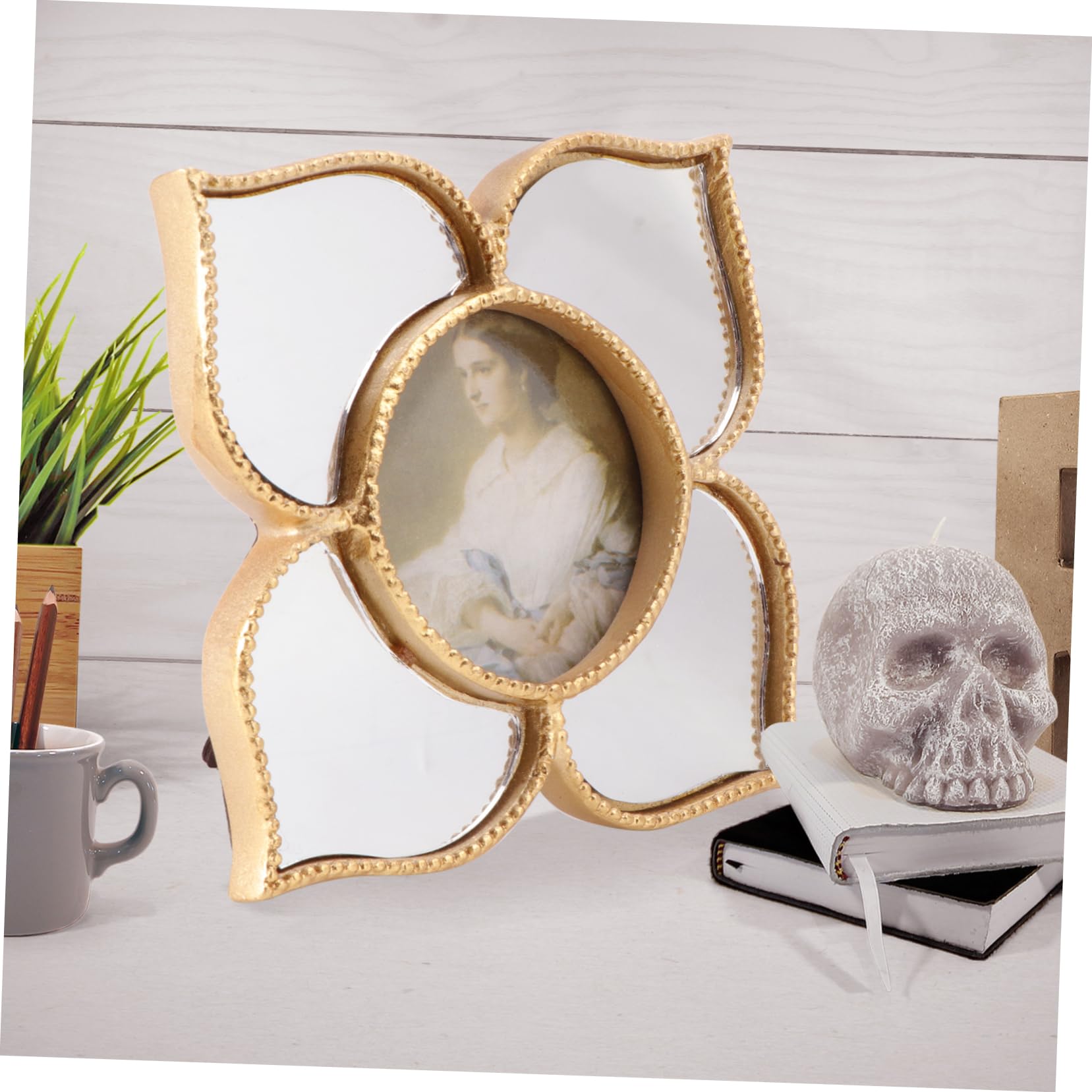 GLEAVI 2stücke Goldene Resin Fotorahmen Dekoration Für Hochzeitsbilder Eleganter Handgefertigter Stabiler Tischrahmen Mit Feinen Details Für Schlafzimmer Und Wohnzimmer