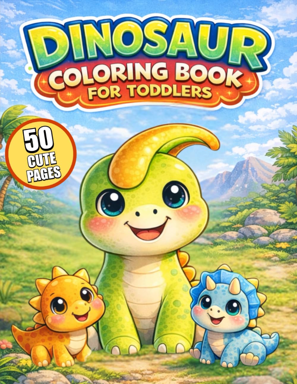 Dinosaur coloring book for toddlers: Big Easy Coloring Pages for Toddlers Ages 2-4 | Cute Dinosaurs for Little Hands | Fun & Relaxing Coloring Activity Book