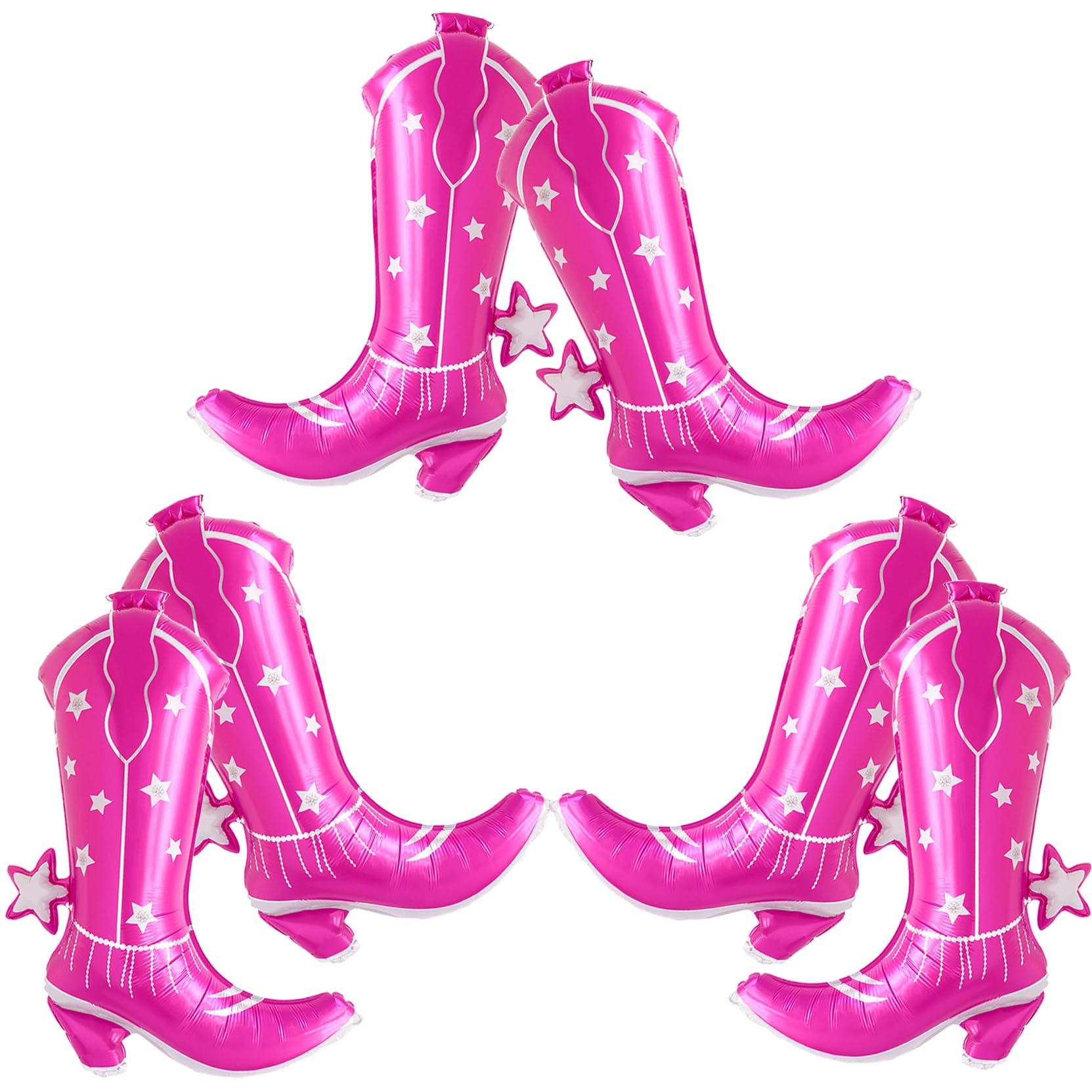Amazon.com: 6 Pcs Cowgirl Balloons 34 Inch Hot Pink Boots Foil Balloon ...