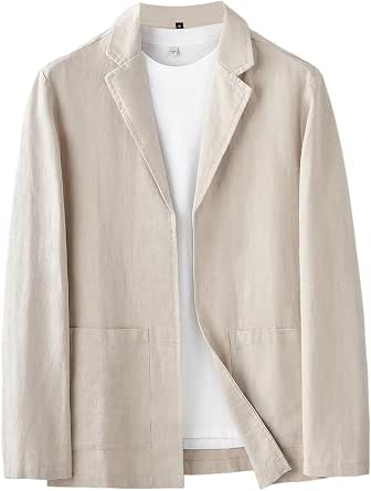 GIBZ Linnen blazer voor dames, casual en gekleed jaspak, 3/4 mouwen GIBZ Linnen blazer voor dames, casual en gekleed jaspak, 3/4 mouwen