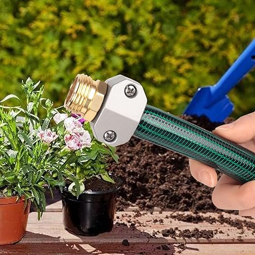 Miniatura 6 de AINEED Kit de reparación de manguera de jardín, accesorios de conector rápido, conectores de manguera de zinc y aluminio, acoplamiento hembra y