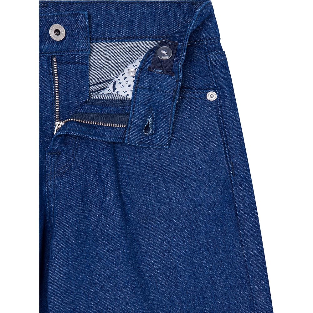 Pepe Jeans Dziewczęce dżinsy z szerokimi nogawkami Undone Jr, Niebieski (denim), 10 lat