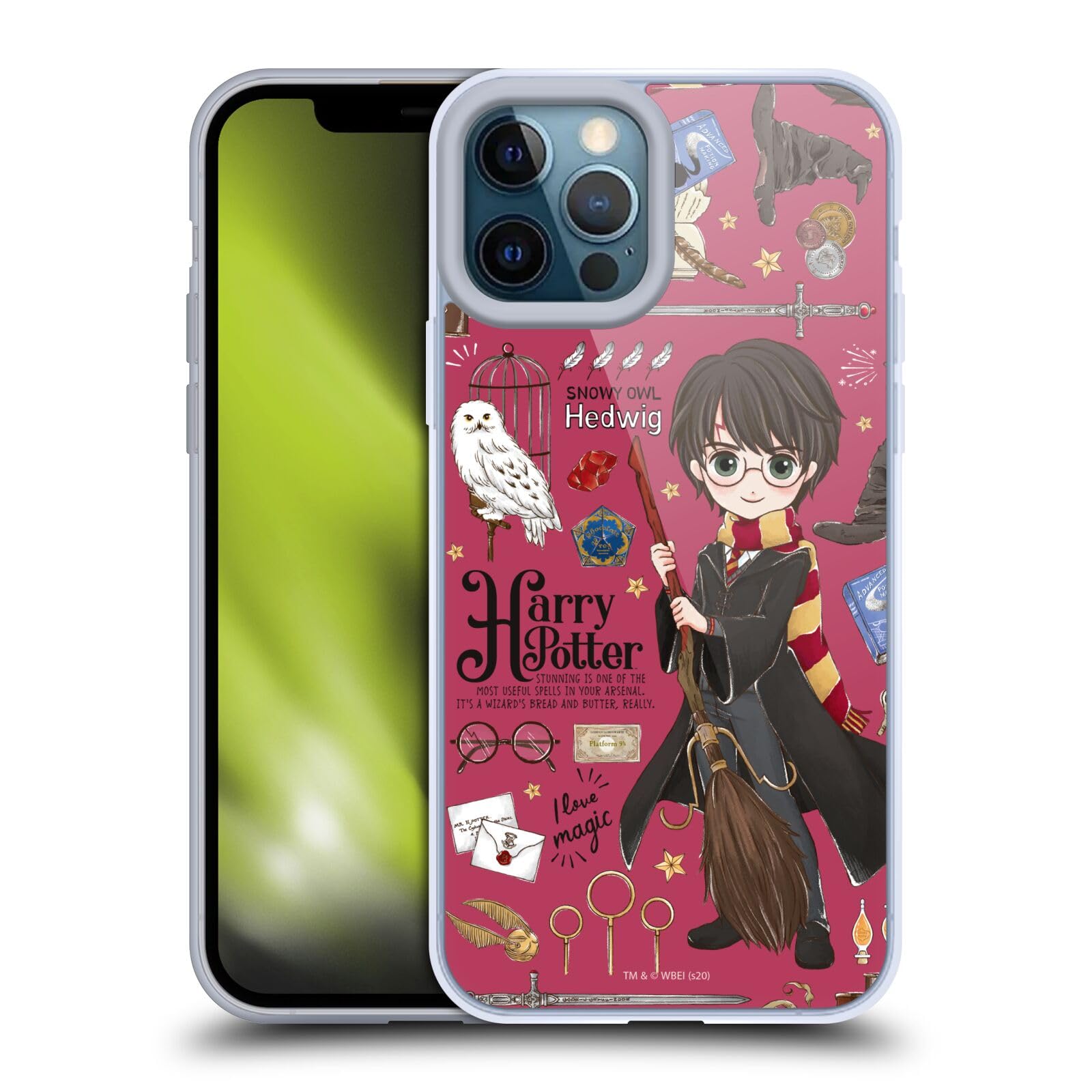 Head Case Designs Licenciado Oficialmente Harry Potter Patrón Luna Reliquias de la Muerte XXXVII Caso Funda de Gel Suave Compatible con Apple iPhone 12 / iPhone 12 Pro — view 76
