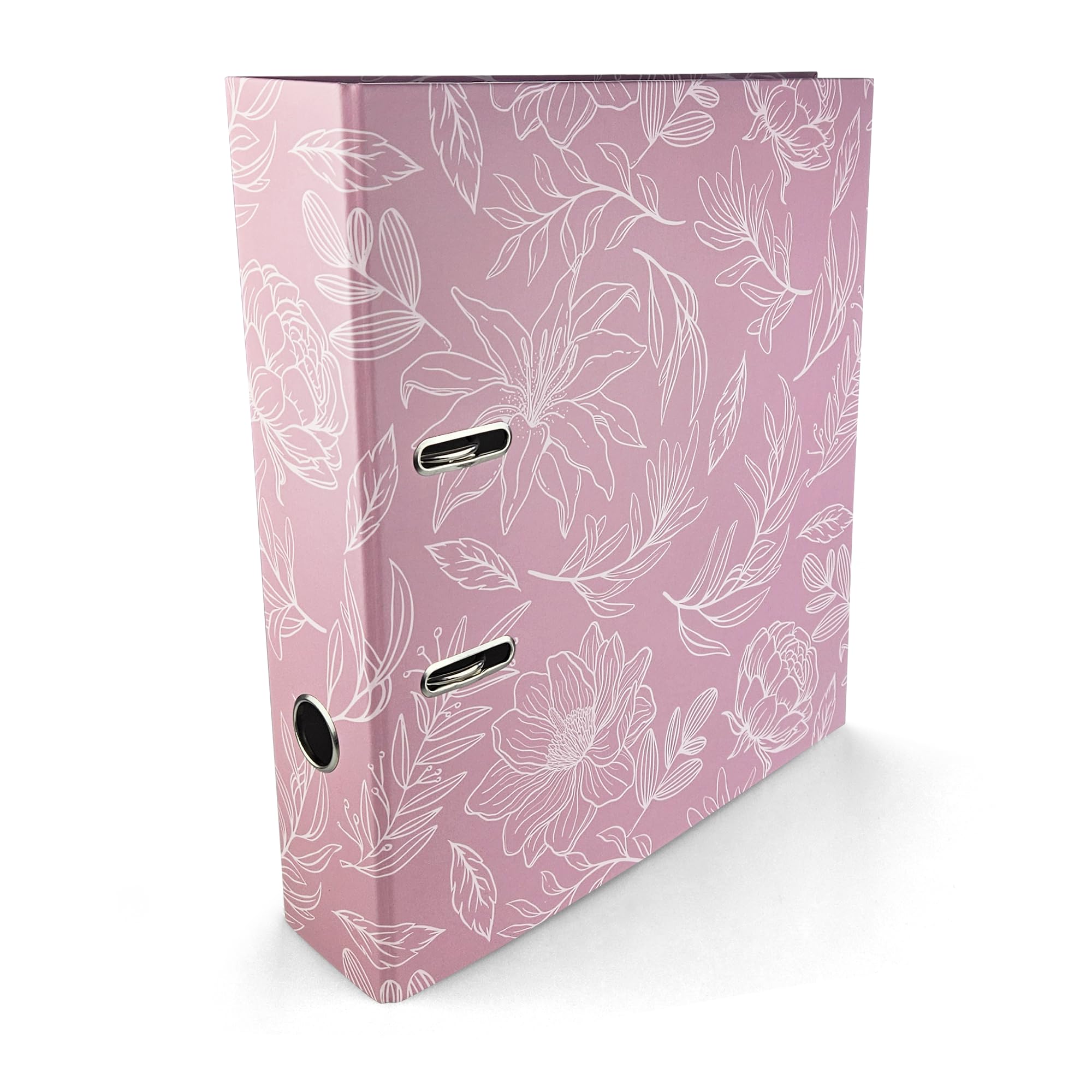 Netuno 1x Design Folder Flowers A4 70 mm with 2 Rings for Office School Home Document Binder Cardboard Plastic