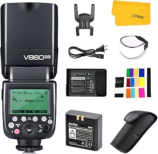 Godox V860II-N 2.4G TTL Li-on Battery Camera Flash Compatible for Nikon D800 D700 D7100 D7000 D5200 D5100 D5000 D300 D300S D3200 D3100 D3000 D200 D70S D810 D610 D90 D750 (V860II-N)