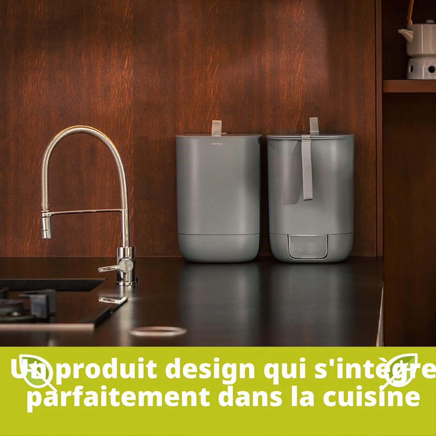 Plastia Bokashi Composteur de Cuisine en Plastique recyclé 10,6 l avec Sac activateur de 1 kg