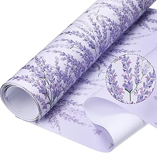 10 Sheets Drawer Liners for Dresser Lavender Scented Drawer Liners Drawer Paper Liner Non Adhesive Scented Liners for Drawers Fragrant Drawer Liners for Home Shelf Closet (Lavender,Lavender)