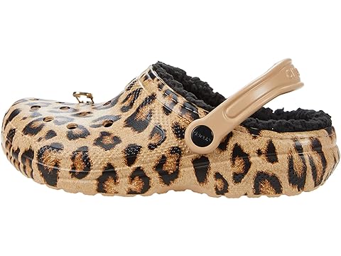 crocs lined leopard