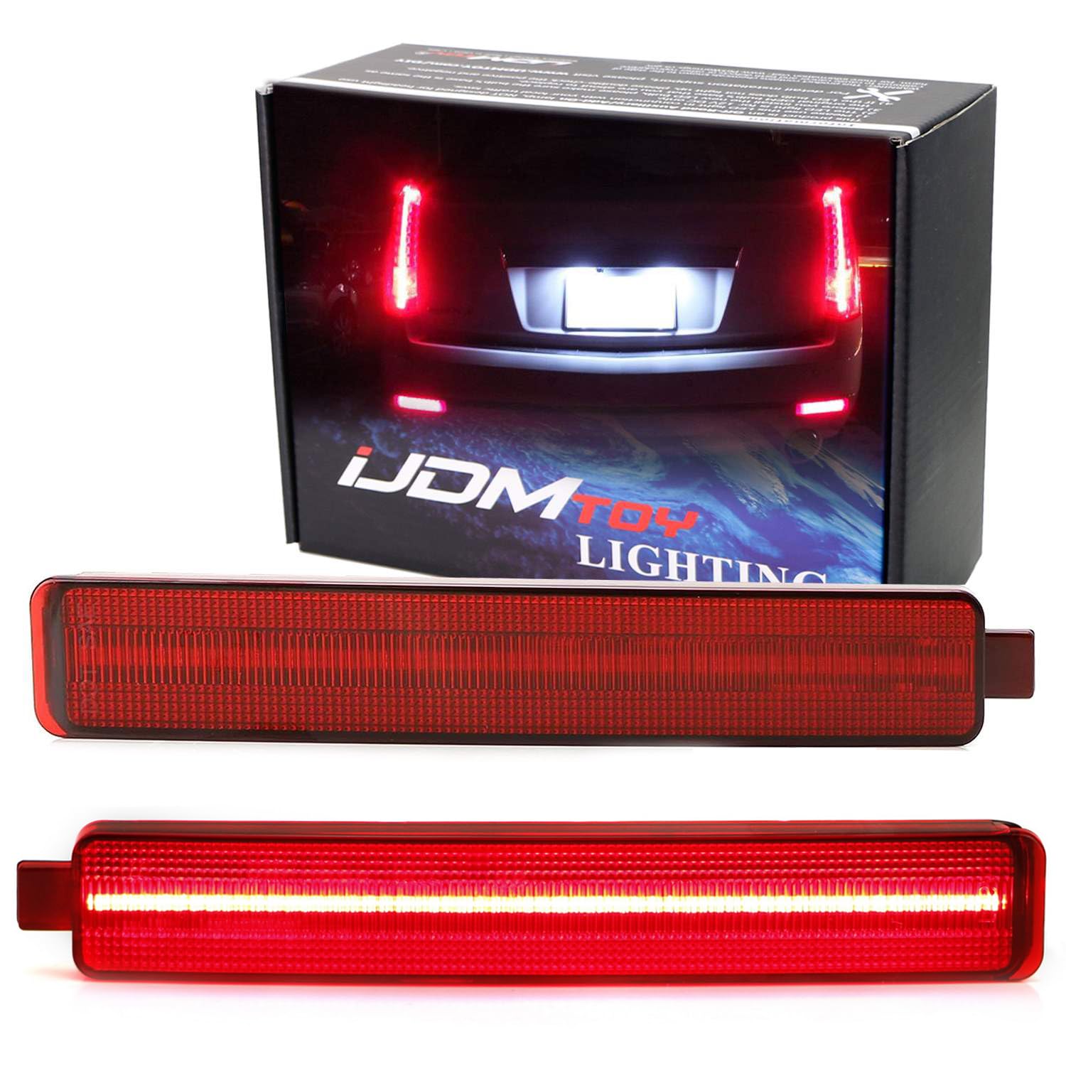 Amazon.com: iJDMTOY Red Lens 40-SMD Full LED Rear Bumper
