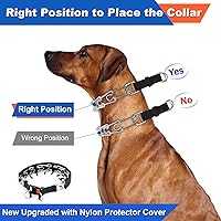 Vista 7 de Supet Collar de entrenamiento para perros pequeños, medianos y grandes, con hebilla de liberación rápida, ajustable, sin tirones, con cubierta