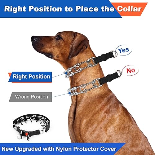 Miniatura 7 de Supet Collar de entrenamiento para perros pequeños, medianos y grandes, con hebilla de liberación rápida, ajustable, sin tirones, con cubierta de