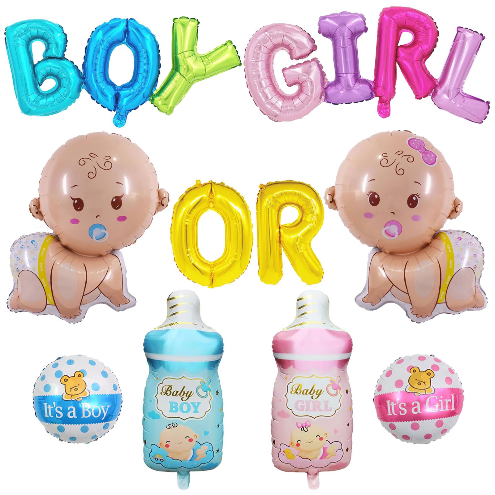 Bee Baby Gender Reveal Balloon Bouquet - Mylar & Latex Balloons For Boy Or Girl Parties