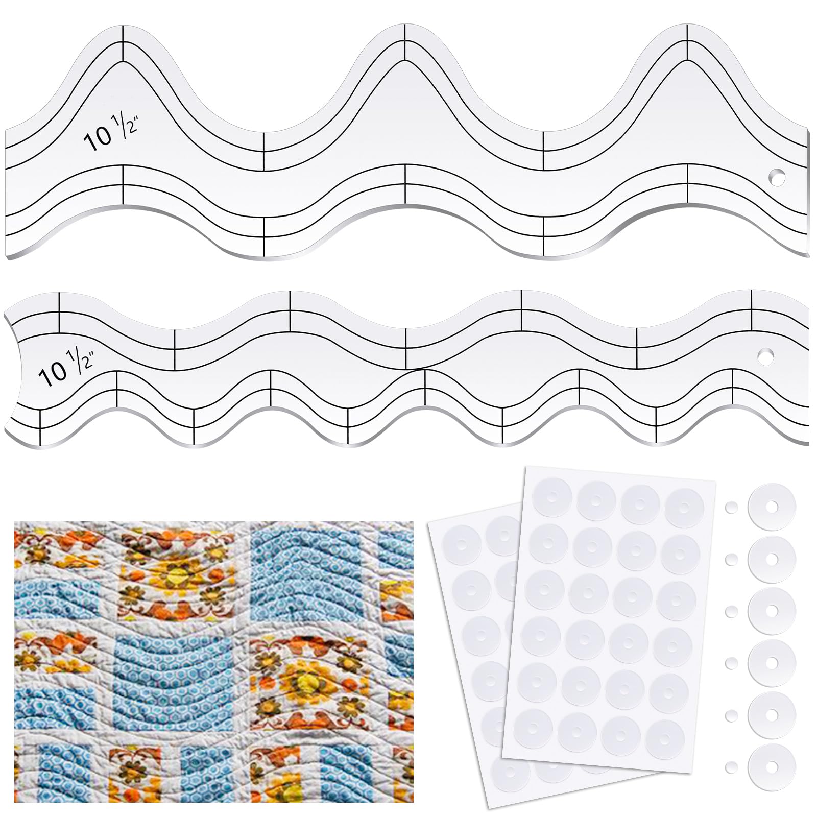 Amazon.com: Kigley 2 Pcs Wave Edge Waves Ruler Acrylic Quilt Rulers for Quilting 0.2'' Thick Quilting Templates for Machine Non quilting Motion Quilting Template Rulers with 48 Pcs Nonslip Grips for Sew ( Amazon.com: Kigley 2 Pcs Wave Edge Waves Ruler Acrylic Quilt Rulers for Quilting 0.2'' Thick Quilting Templates for Machine Non quilting Motion Quilting Template Rulers with 48 Pcs Nonslip Grips for Sew (