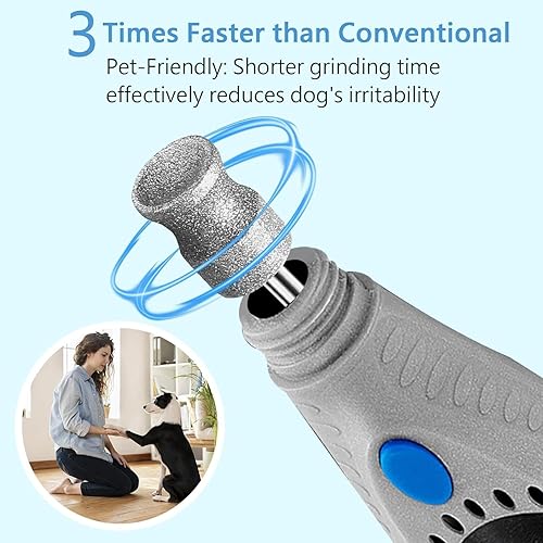 Miniatura 5 de RIUORKIE Accesorio para amoladora de uñas de perro de diamante, brocas rotativas para perro, cabezales de repuesto de 18 pulgadas, molinillo de