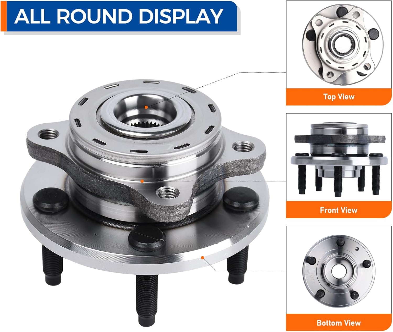 PAROD 513223 Front Wheel Hub Bearing Assembly fit for 2005-2007 Ford Five Hundred, Freestyle, Mercury Montego,2008-2009 aurus, Taurus X, Sable, 1995 GMC K2500 Suburban, 1995-2000 GMC Yukon