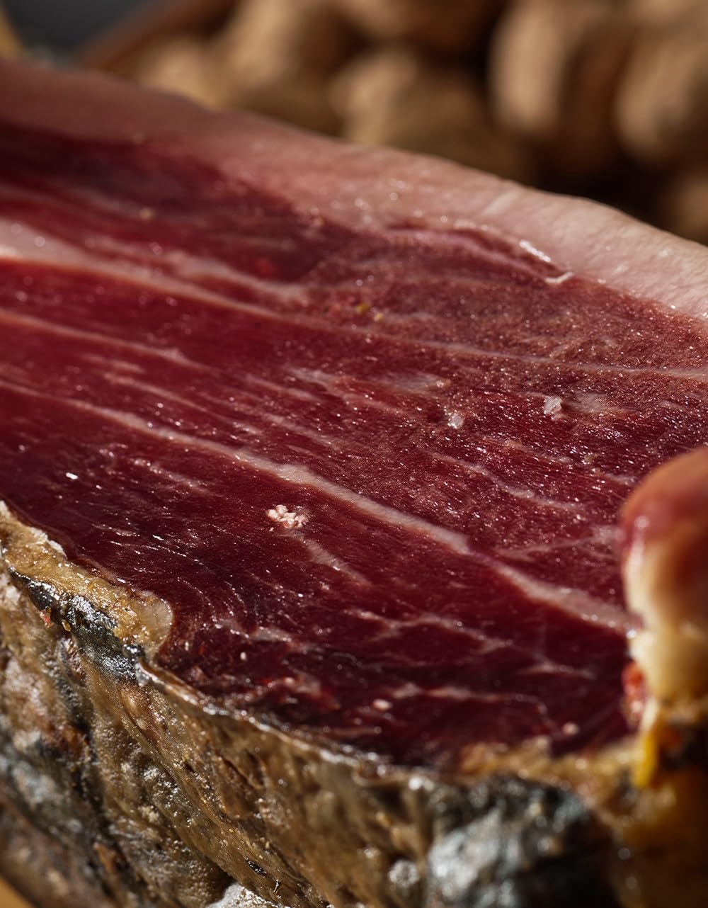 Jambon entier Serrano Grande Reserve Duroc - Affinage 24-30 mois - 8 kg avec support et couteau