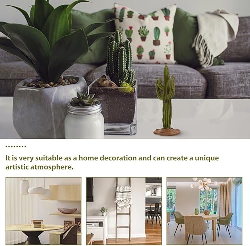 Miniatura 8 de Healifty 4 figuras de cactus artificiales para decoración de cactus, plantas de cactus artificiales