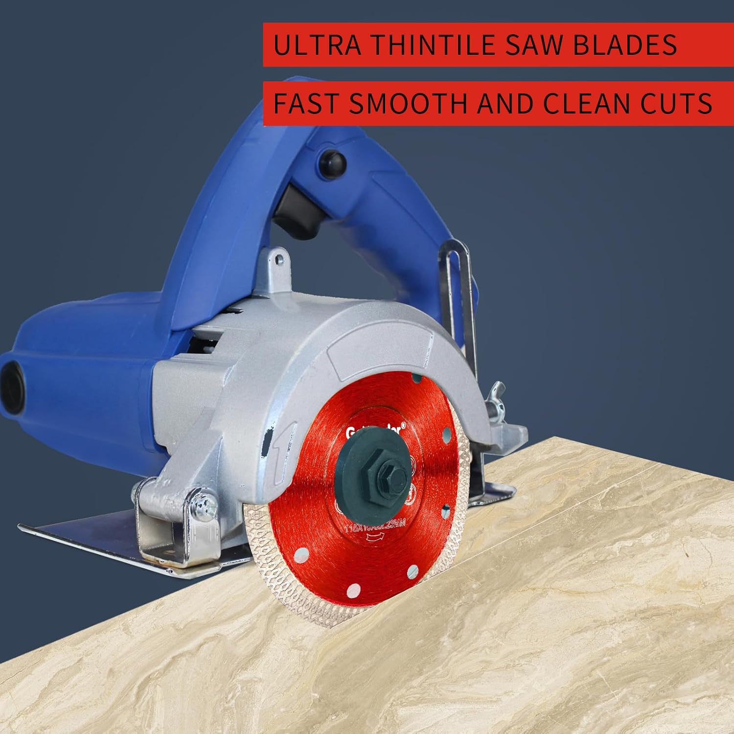 GoYonder Super Thin 4.5" Grinder Blades Tile Blade, Diamond Saw Blade for Cutting Porcelain Tiles Granite, 125mm Tile Cutting Blade for Angle Grinder