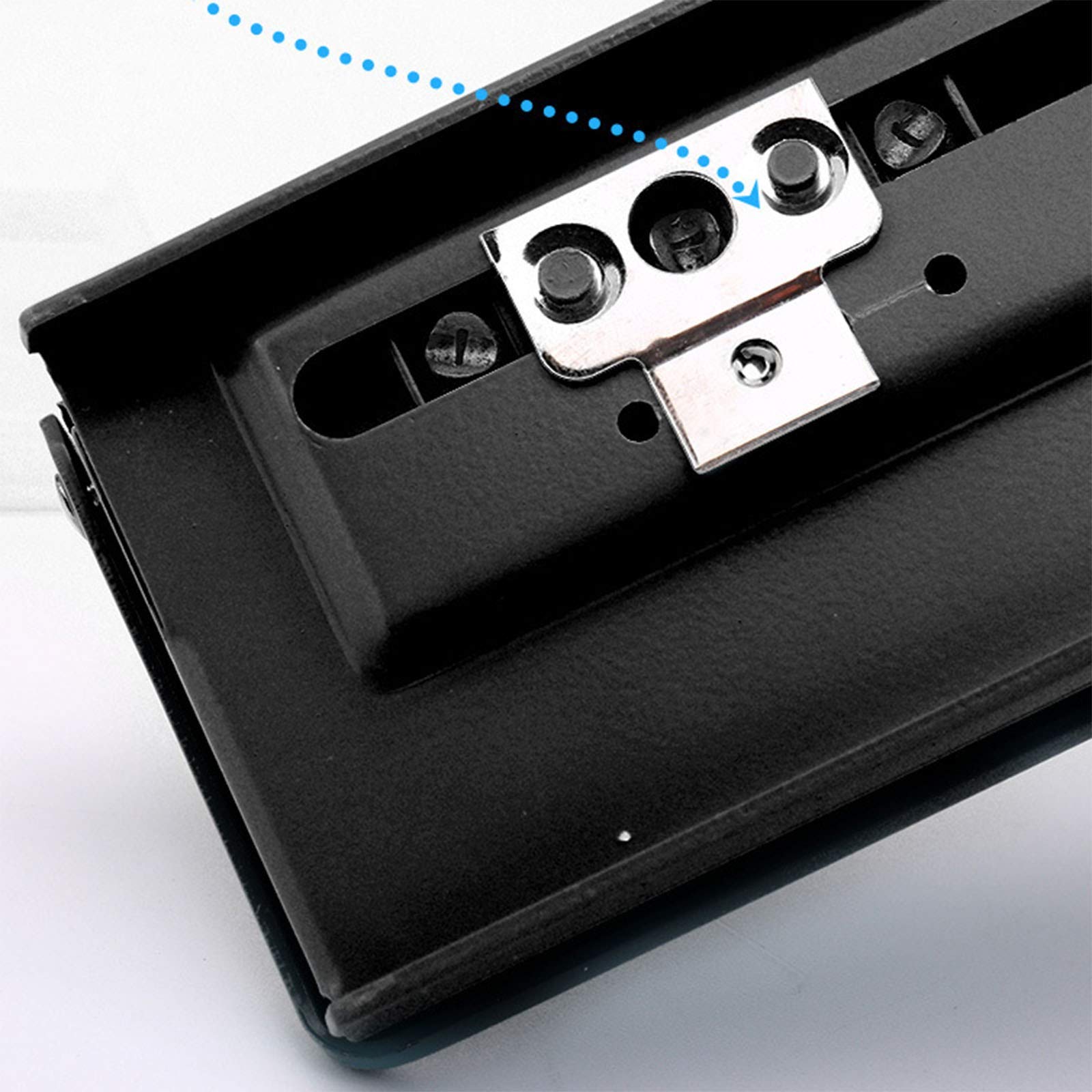 Perforatore a 6 Fori Regolabile Diary Punch, Fora Fino a 6 Fogli, Regolabile Metallo Cancelleria per ufficioblack