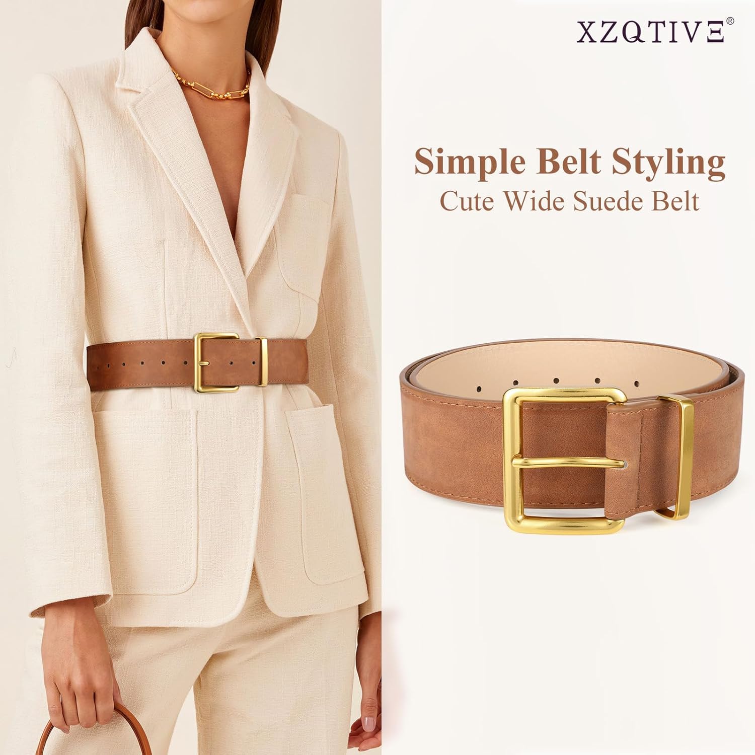XZQTIVE Women Wide Belt for Dresses