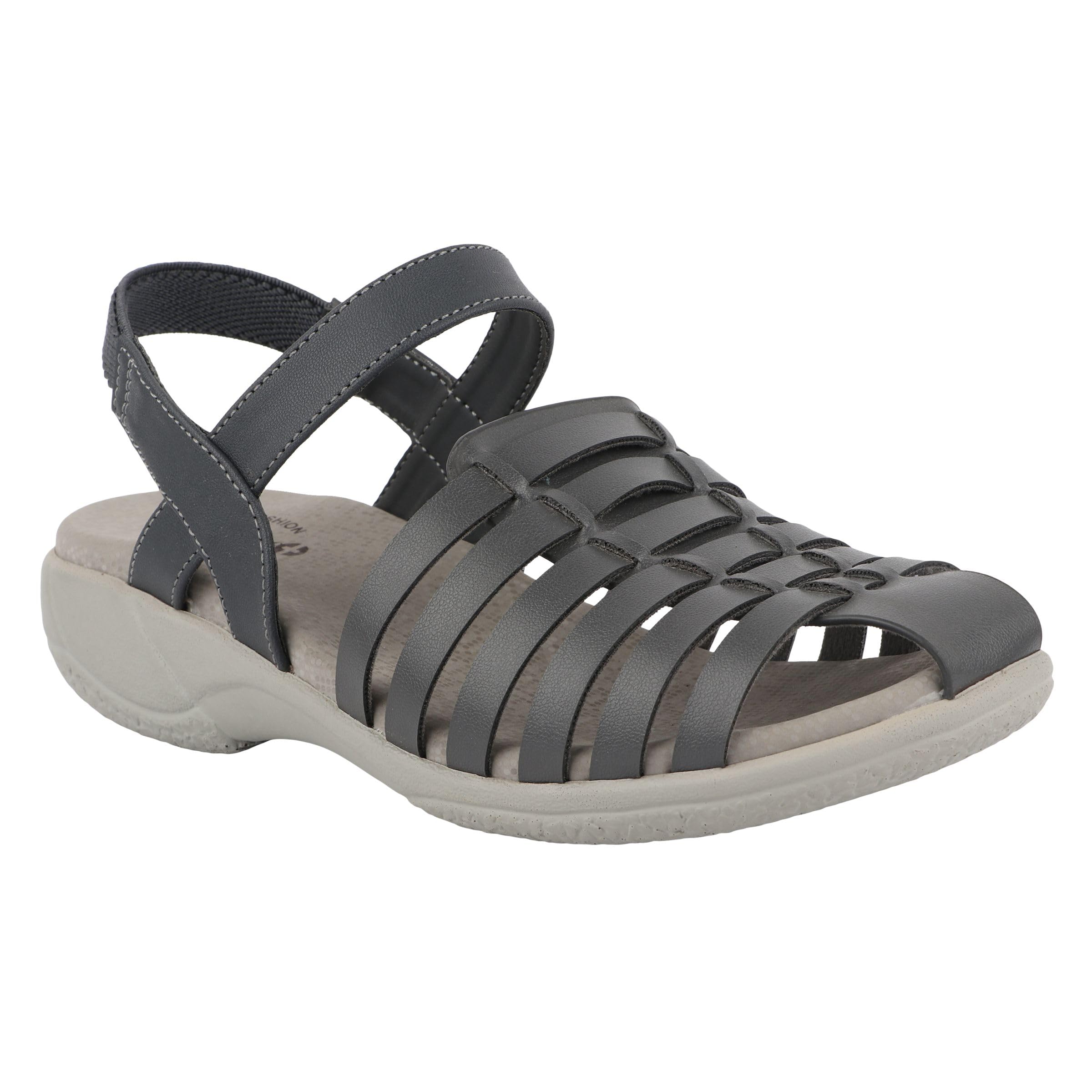 Medifeet Womens Peek-a-Toe Fisherman Sandals (GREY, 5) (B0CVXSS9KP) Amazon Price History, Amazon Price Tracker