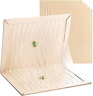 Sticky Pests Traps Glue Pads, KAMEUN 5Pcs Thickened Strong Sticky Trap Glue Pads for Indoors, Efficient Foldable Sticky Trap Pad for Most Pests Home Kitchen Garage & Office, Khaki (KS)