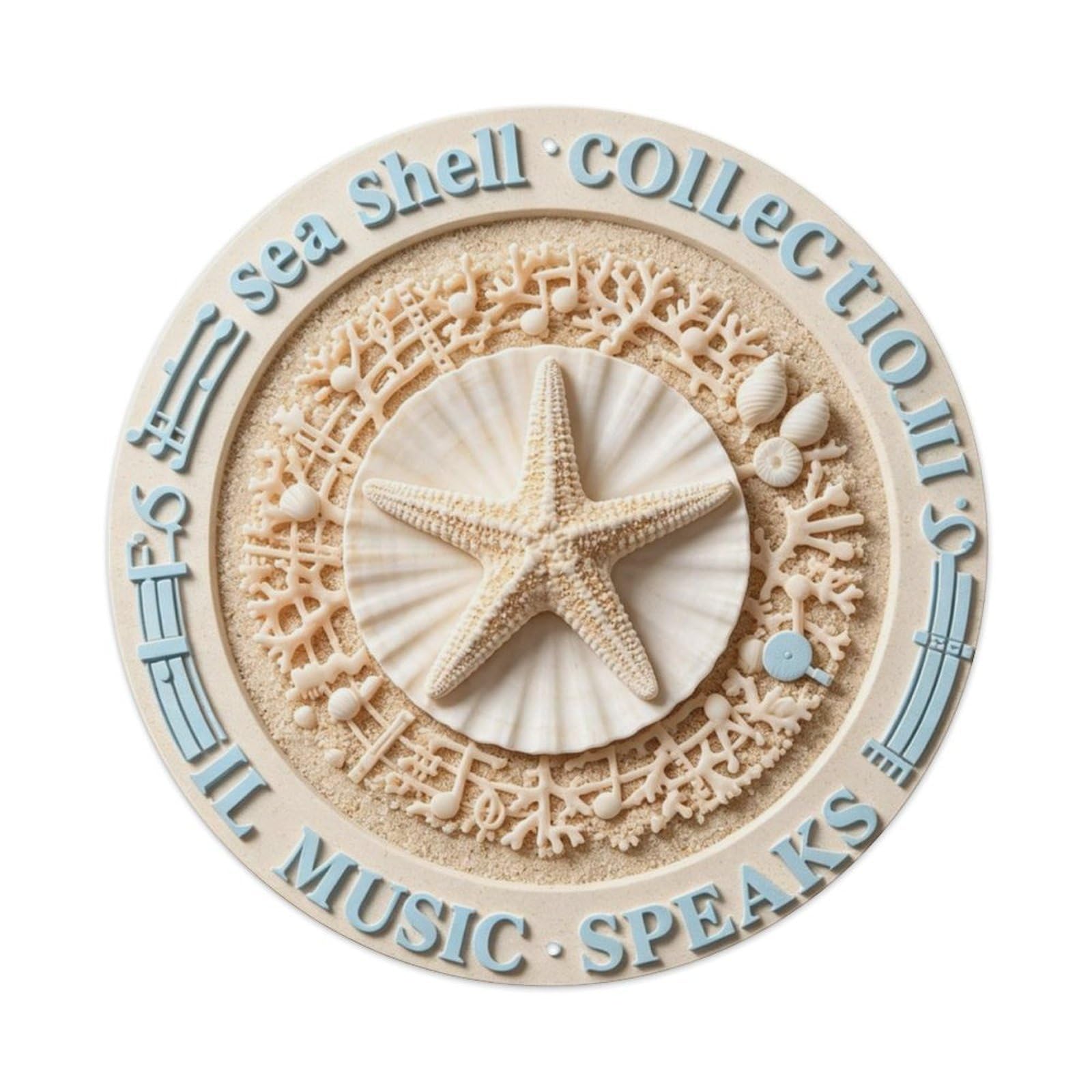 Sea Shell Collection Metal Tin Sign Plaque