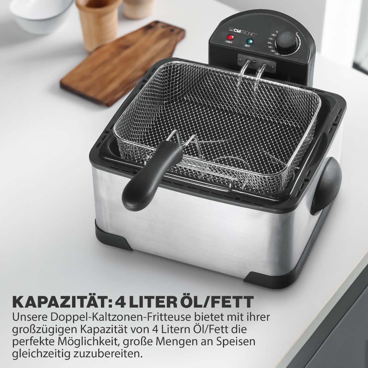 Clatronic Friteuse Met Dubbele Koude Zone Om Snel Te Frituren Friteuse Met Vet Friteuse Incl 3 Frituurmanden Roestvrij Aanbieding 38121995